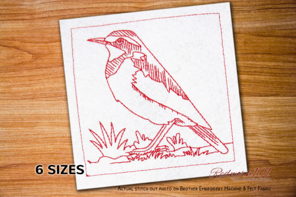 African Pied Wagtail Redwork: A Designer's Review for Gift Makers