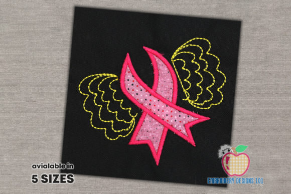 Awarness Ribbon with Wings Applique: A Designer Review