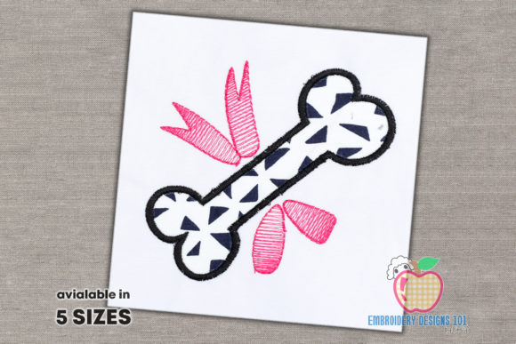Bone Applique Design for Seasonal Dog Lovers