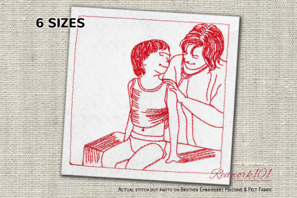 Boy Getting Checked by Doctor Redwork: A Designer Review