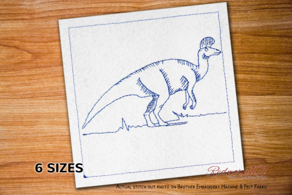 Lambeosaurus Dinosaurs Redwork: Design Review for Merch