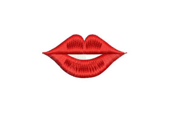 Lips Design: Bold Valentine Embroidery for Craft Fairs